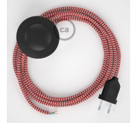 Conexión suelo 3m Negro cable redondo Seda Rojo RZ09