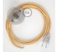 Conexión suelo 3m Transparente cable redondo Seda ZigZag Amarillo RZ10