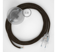 Conexión suelo 3m Transparente cable redondo Lino Natural Marrón RN04