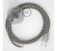 Conexión suelo 3m Transparente cable redondo Algodón Lino CortezaRD53