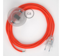 Conexión suelo 3m Transparente cable redondo Seda Naranja Fluo RF15