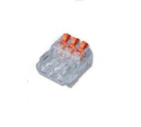 Conector compacto sin tornillos p/cable 0,20-2,5mm2 - 3 contactos