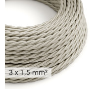 Cable Trenzado 3G1,50 textil  Rayon Marfil