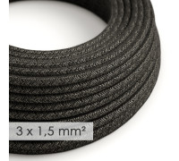 Cable manguera redonda 3G1,50 textil  Lino Antracita