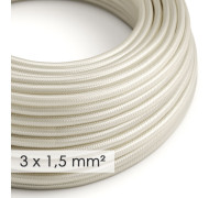Cable manguera redonda 3G1,50 textil Rayon Marfil