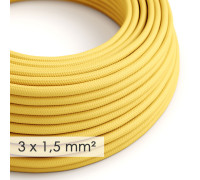 Cable manguera redonda 3G1,50 textil  Rayon Amarillo