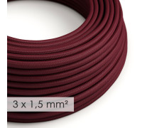 Cable manguera redonda 3G1,50 textil  Rayon Burdeos