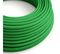 Cable manguera redonda 3x0,75 textil Rayon verde sólido