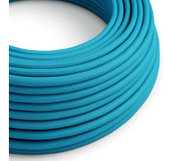 Cable manguera redonda 3G0,75 textil Rayon Turquesa sólido