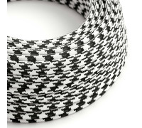 Cable manguera redonda 3G0,75 textil Rayon Bicolor Negro