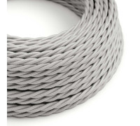 Cable Trenzado 3G0,75 textil Rayon Plateado sólido