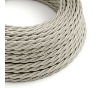 Cable Trenzado 2x0,75 textil Rayon Marfil sólido