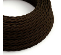 Cable Trenzado 2x0,75 textil Rayon Marrón sólido