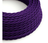 Cable Trenzado 2x0,75 textil Rayon Púrpura sólido