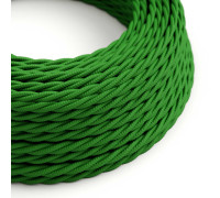 Cable Trenzado 2x0,75 textil Rayon Verde sólido