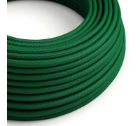 Cable manguera redonda 2x0,75 textil Rayon Verde Oscuro sólido