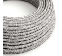 Cable manguera redonda 2x0,75 textil Lino Natural Gris