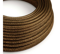 Cable manguera redonda 3G0,75 textil Rayon Marrón sólido Glitter
