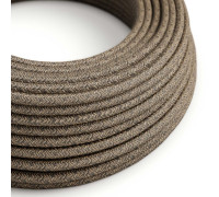 Cable manguera redonda 2x0,75 textil Lino Natural Marrón