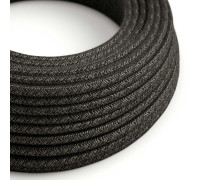 Cable manguera redonda 2x0,75 textil Lino Natural Antracita