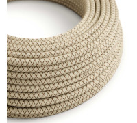 Cable manguera redonda 2x0,75 textil Algodón Rombo corteza y lino