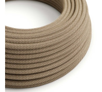 Cable manguera redonda 3G0,75 textil Algodón Zigzag corteza y lino