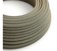 Cable manguera redonda 3G0,75 textil Algodón Zigzag Antracita y Lino