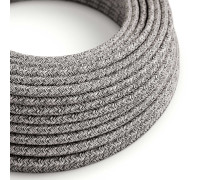 Cable manguera redonda 3G0,75 textil Algodón Onyx Tweed negro lino Gt