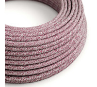 Cable manguera redonda 2x0,75 textil Algodón Tweed Burgundy lino Gt