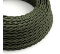 Cable Trenzado 3G0,75 textil Algodón Verde sólido