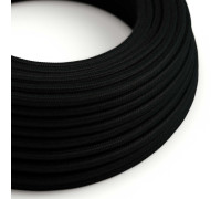 Cable manguera redonda 2x0,75 textil Algodón Negro sólido