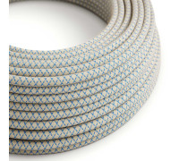 Cable manguera redonda 2x0,75 textil Algodón Rombo Azul Steward y lino