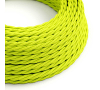 Cable Trenzado 2x0,75 textil Rayon Amarillo FLuo sólido