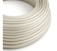 Cable manguera redonda 3G0,75 textil Rayon Marfil sólido