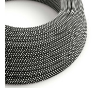 Cable manguera redonda 2x0,75 textil efecto 3D relieve estrellas