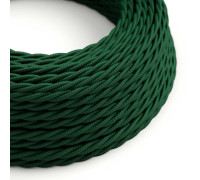 Cable Trenzado 3G0,75 textil Rayon Verde Oscuro sólido