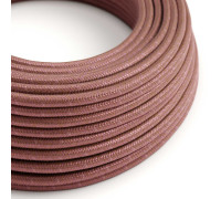 Cable manguera redonda 2x0,75 textil Algodón Marsala