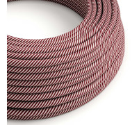 Cable manguera redonda 3G0,75 textil HD Rosa y Granada