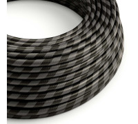 Cable manguera redonda 3G0,75 textil HD Grafito y Negro