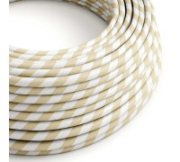 Cable manguera redonda 3G0,75 textil HD Crema y Avellana