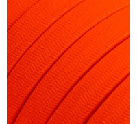 Cable Guirnalda 2x1,5mm2 textil efecto seda Naranja Fluo
