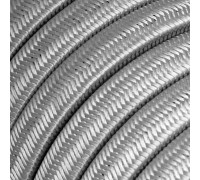 Cable Guirnalda 2x1,5mm2 textil efecto seda Plata