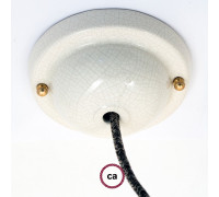 KIT Florón cerámica simple D130 1 agujero efecto Craquelé