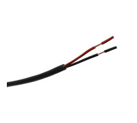 Cable manguera redonda PVC 2x0,35 negra con interiores rojo y negro