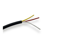Cable manguera redonda PVC 3x0,35 negra interior blanco,amarillo,rojo
