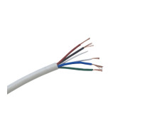 Cable manguera redonda PVC 5x0,35 blanco interior az,rojo,verde,ng,bl