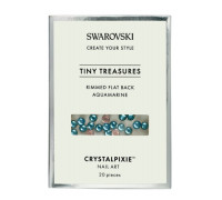 Crystal Pixie Tiny Treasures Rimmed flat back Aquamarine LTCHZ(20uds)