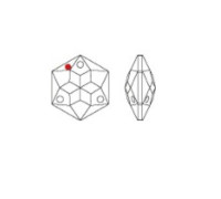 Hexágono 8137/16x14mm 3 taladros Swarovski Crystal