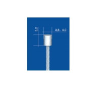 Cable acero REUTLINGER con terminal 13 1mm 80cm