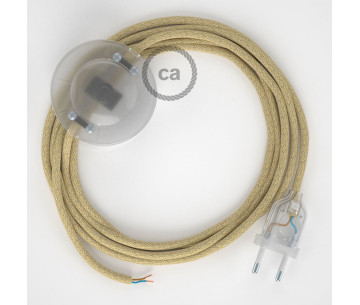 Conexión suelo 3m Transparente cable redondo Yute RN06